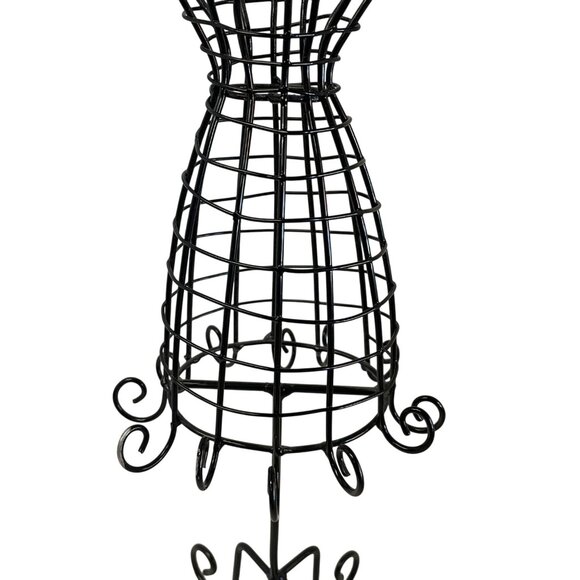 Miniature Wire Mannequin Dress Form Jewelry Holder 15" - Picture 9 of 12